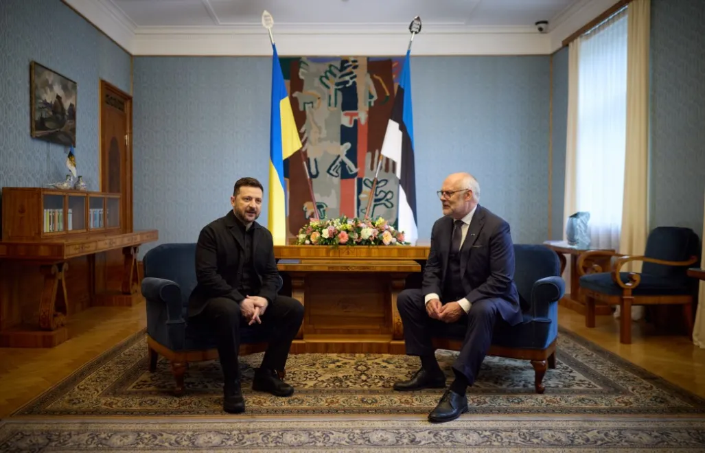 Владимир Зеленский с президентом Эстонии Аларом Карисом. Fot.president.gov.ua