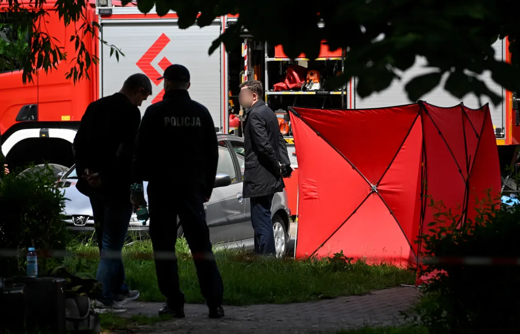 Miejsce strzelaniny przy ulicy Królowej Jadwigi w Białej Podlaskiej. Fot. PAP/Wojtek Jargiło