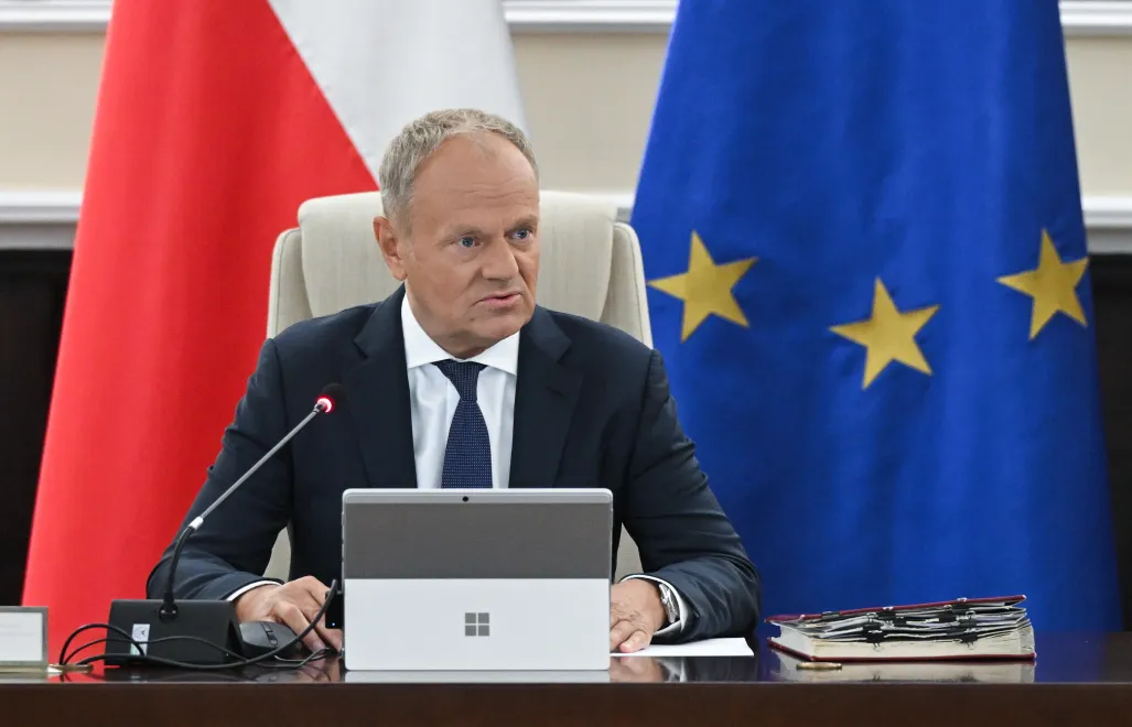 Premier Donald Tusk na posiedzeniu rządu w KPRM Fot. PAP/Radek Pietruszka