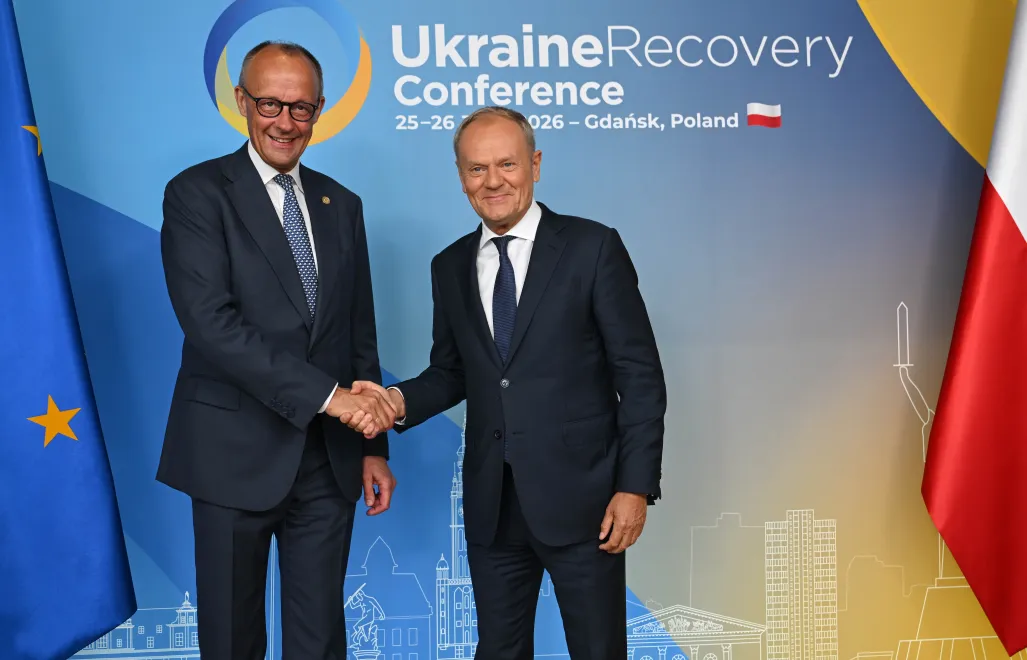 Donald Tusk, Friedrich Mez. Fot. PAP/Adam Warżawa
