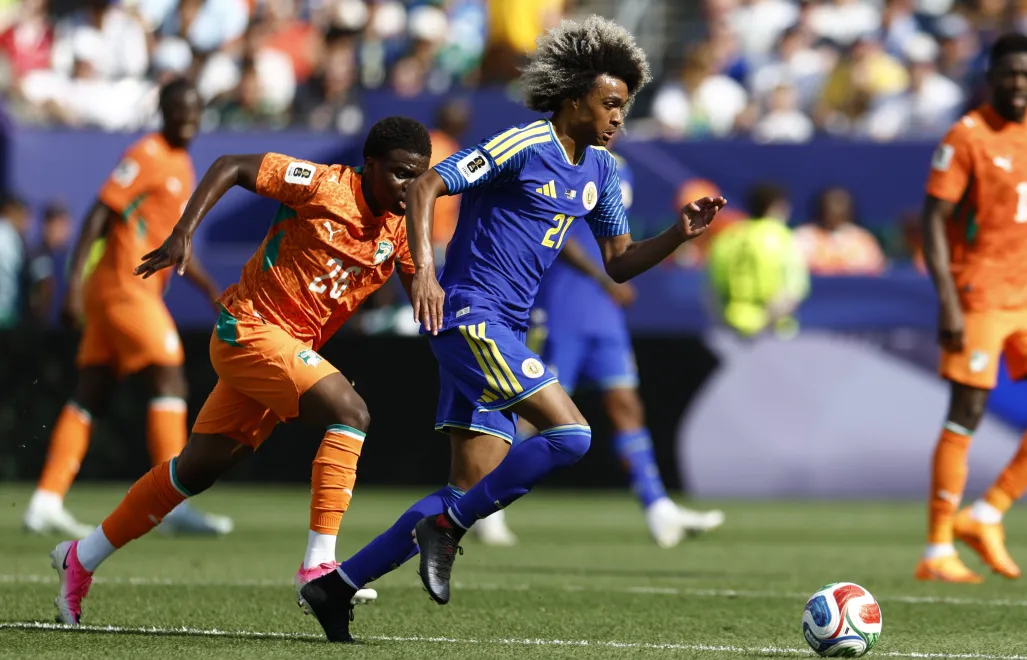 Christ Inao Oulai, Tahith Chong. Fot. PAP/EPA/WILL OLIVER