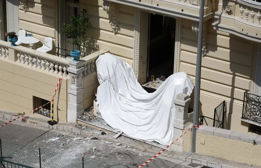 Miejsce wybuchu w Księstwie Monaco. Fot. PAP/EPA/SEBASTIEN NOGIER