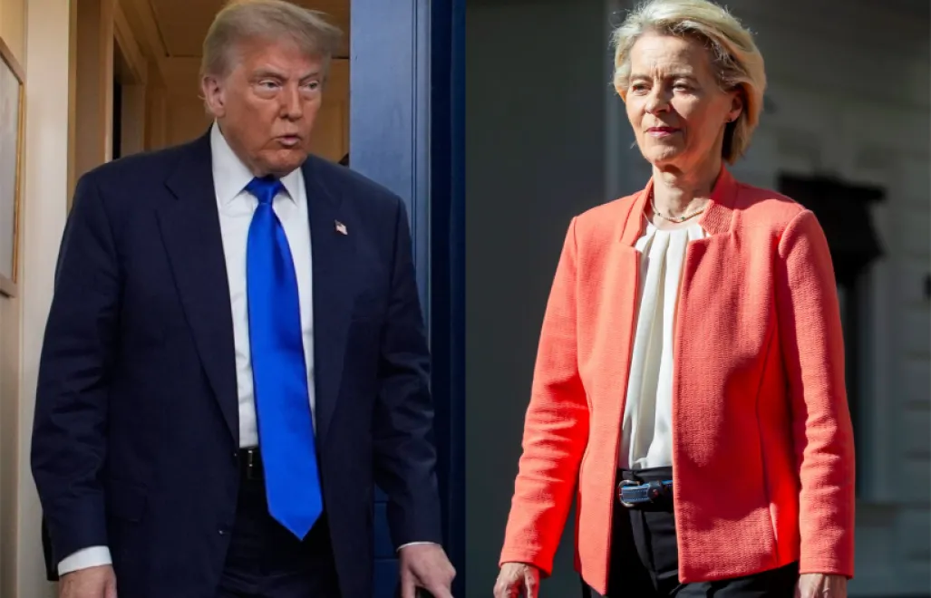 Prezydent USA Donald Trump i przewodnicząca KE Ursula von der Leyen. Fot. PAP/EPA/YURI GRIPAS /DUMITRU DORU/ POOL