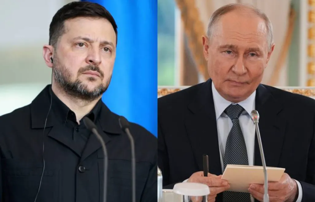 Владимир Зеленский и Владимир Путин. Фотоколлаж. Fot. PAP/EPA/CLEMENS BILAN//DMITRI LOVETSKY/AP POOL