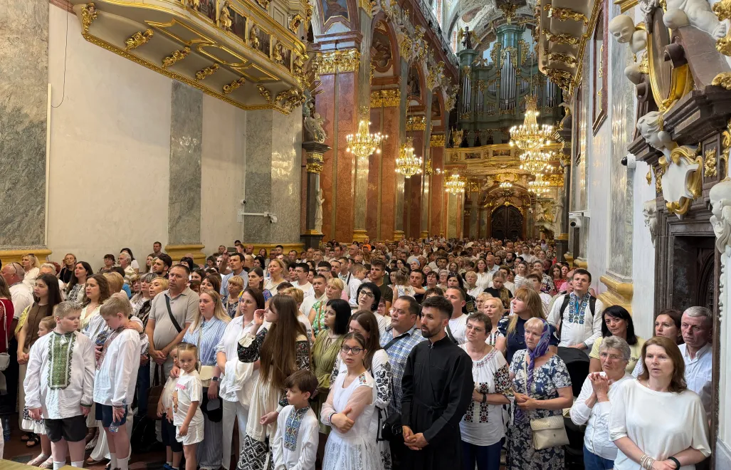 Jasna Góra. Modlitwy o pokój w Ukrainie i nawrócenie Rosji podczas pielgrzymki grekokatolików. Fot.  X/JasnaGoraNews