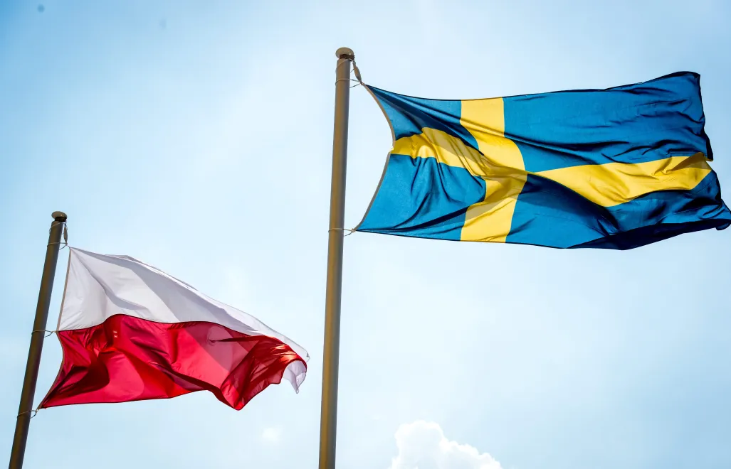 Прапори Польщі та Швеції. Фотоілюстрація. Fot. PAP/Tytus Żmijewski 