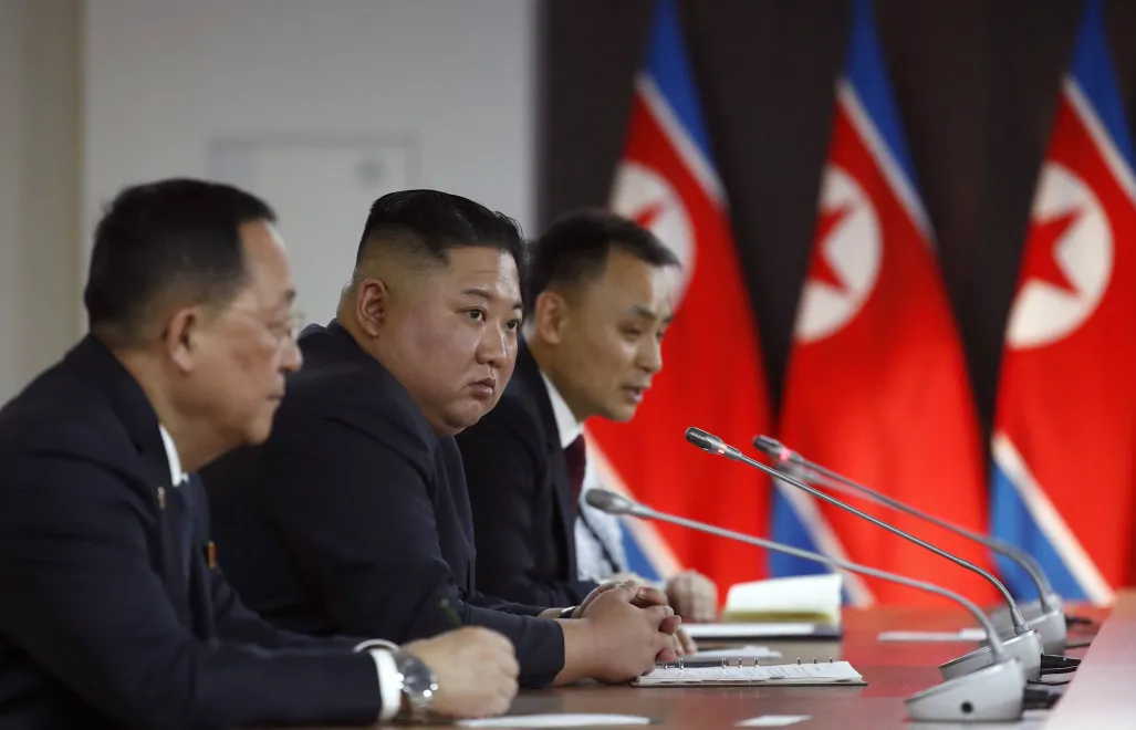 Kim po raz pierwszy użył wobec Japonii tak mocnych słów. Fot. 	PAP/EPA/SERGEI ILNITSKY / POOL