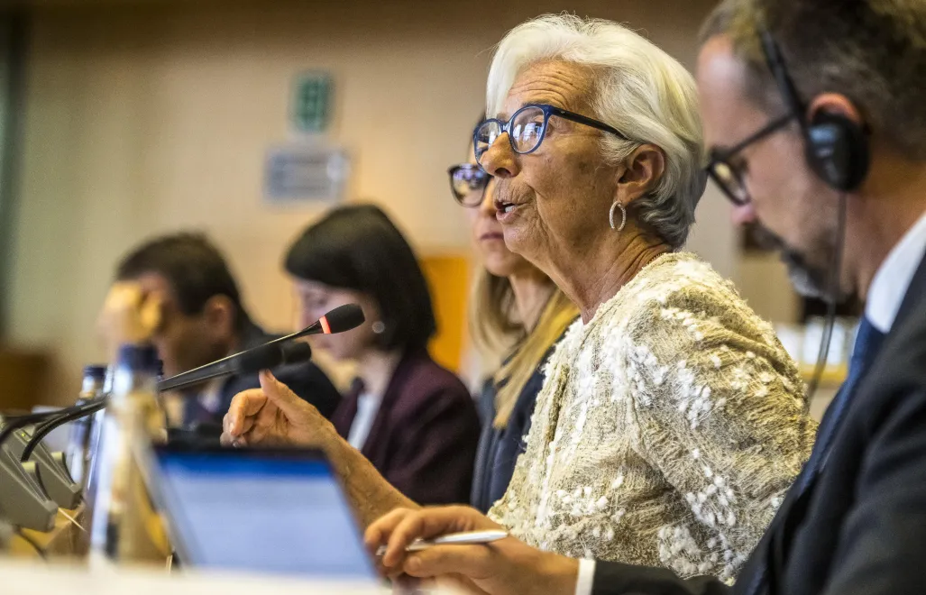 Prezes EBC Christine Lagarde. Fot. PAP/EPA/	Wiktor Dąbkowski