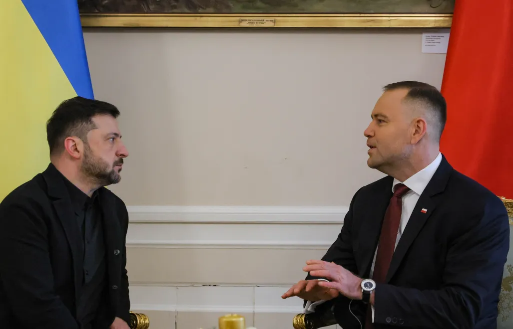 Prezydent Ukrainy Wołodymyr Zełenski i prezydent Polski Karol Nawrocki. Fot. PAP/Paweł Supernak