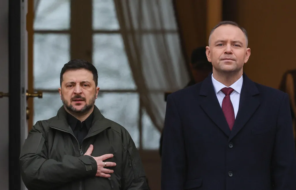 Prezydent Polski Karol Nawrocki i prezydent Ukrainy Wołodymyr Zełenski. Fot. PAP/	Paweł Supernak