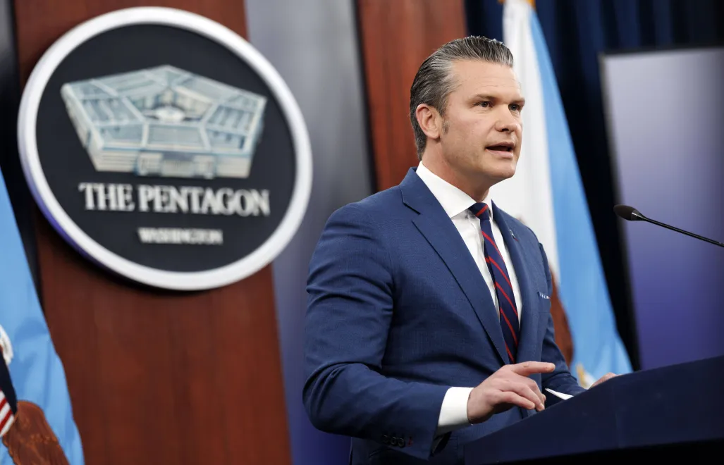 Szef Pentagonu Pete Hegseth. Fot. PAP/EPA/WILL OLIVER / POOL