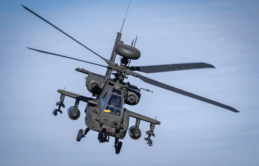 Śmigłowiec Apache (zdjęcie ilustracyjne). Fot. EPA/JOHAN NILSSON