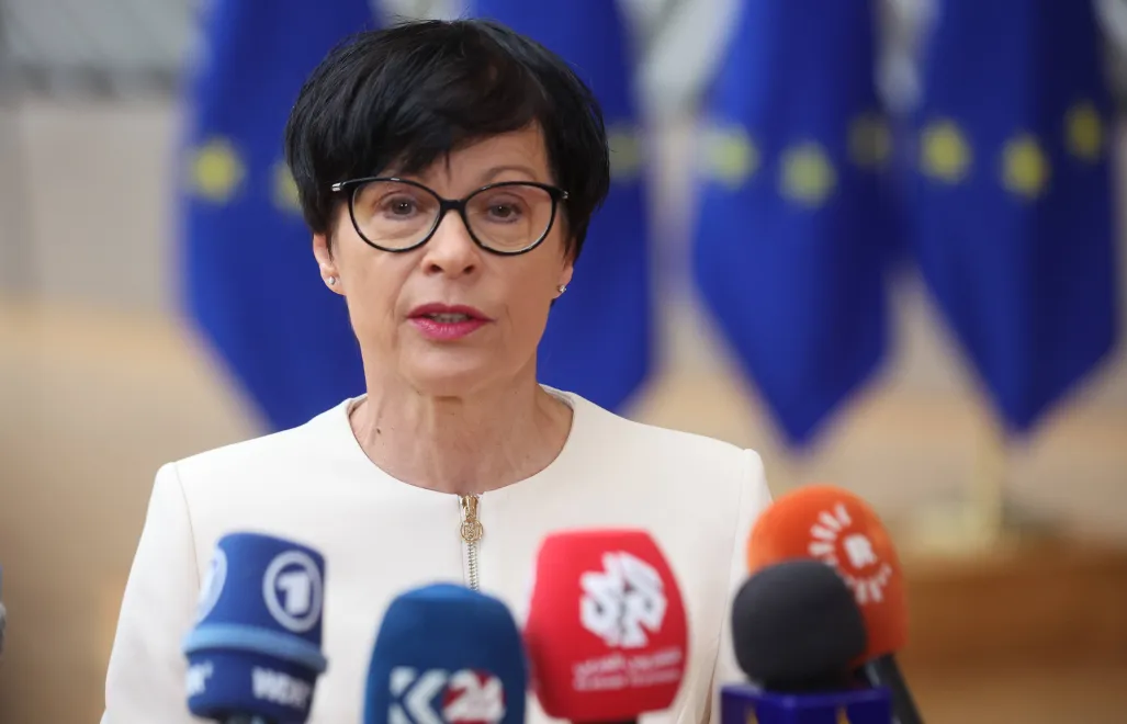 Європейська комісарка з питань розширення та добросусідства Марта Кос. Fot. PAP/EPA/OLIVIER HOSLET