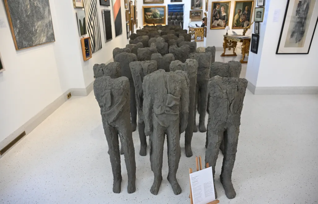 Konstrukcja "Bambini" autorstwa Magdaleny Abakanowicz Fot. PAP/Radek Pietruszka