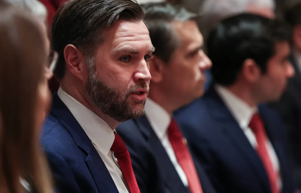 Wiceprezydent USA J.D. Vance. Fot. PAP/EPA/SAMUEL CORUM / POOL