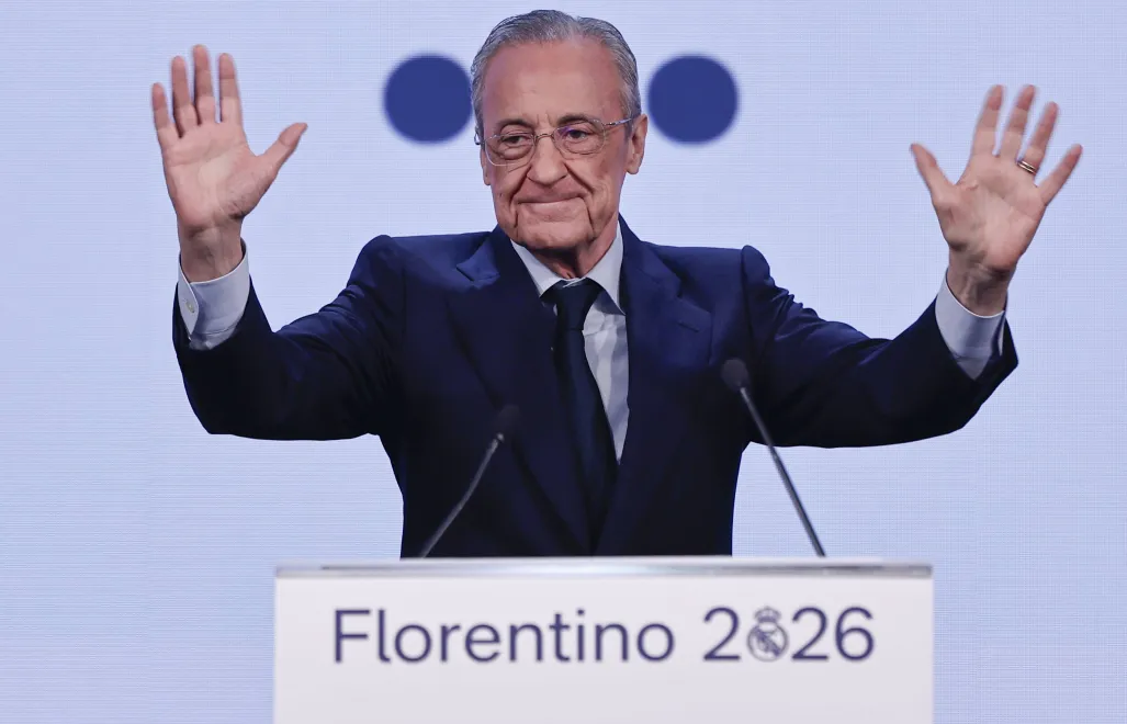 Prezes Realu Madryt Florentino Perez. Fot. PAP/EPA/SERGIO PEREZ