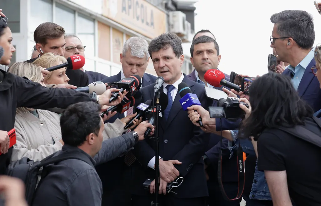 Prezydent Rumunii Nicusor Dan. Fot. PAP/EPA/	ROBERT GHEMENT