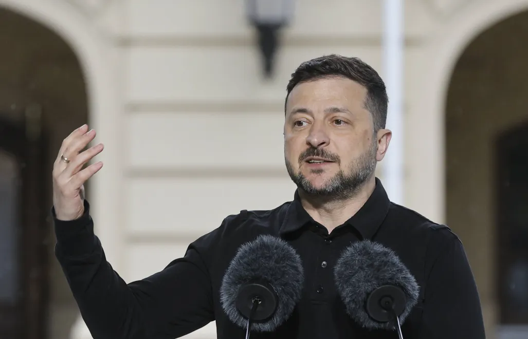 Prezydent Ukrainy Wołodymyr Zełenski. Fot. PAP/EPA/SERGEY DOLZHENKO