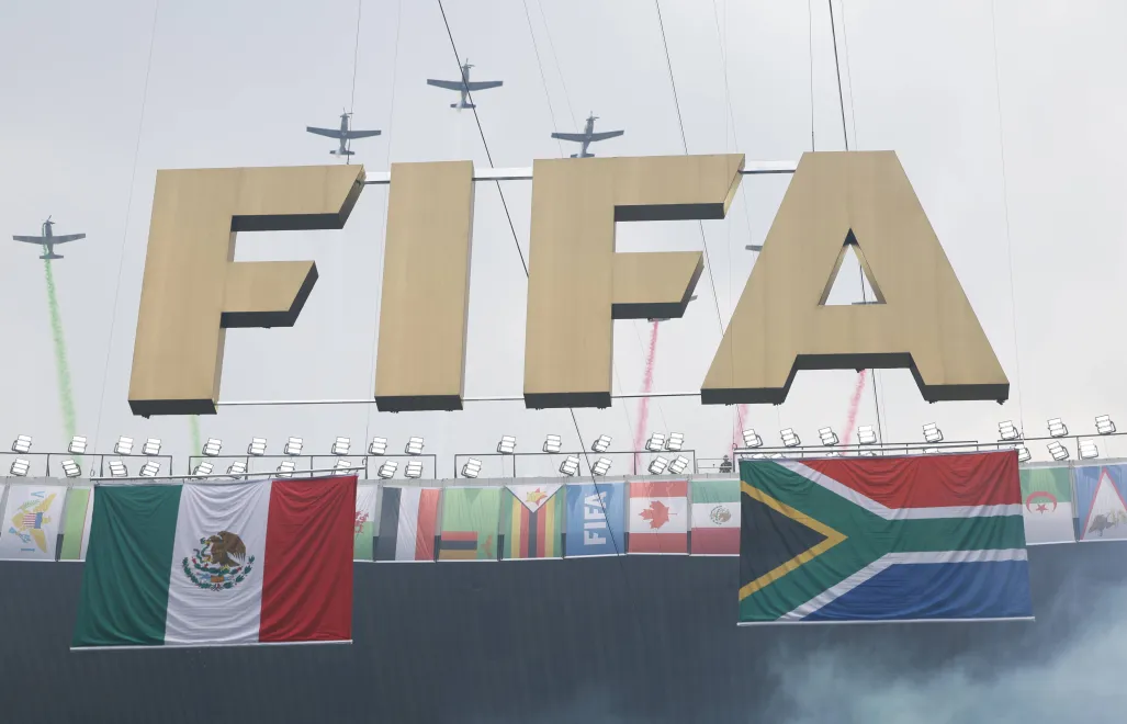 FIFA, logo. Fot. PAP/EPA/SASHENKA GUTIERREZ