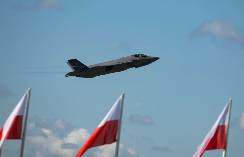 Літак F-35, який буде прийнято до складу Військово-повітряних сил Польщі. Fot. PAP/Marian Zubrzycki