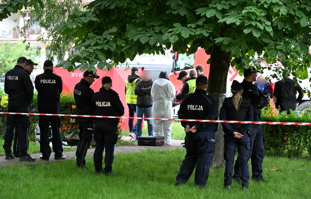 Miejsce strzelaniny przy ulicy Królowej Jadwigi w Białej Podlaskiej. Fot. PAP/Wojtek Jargiło
