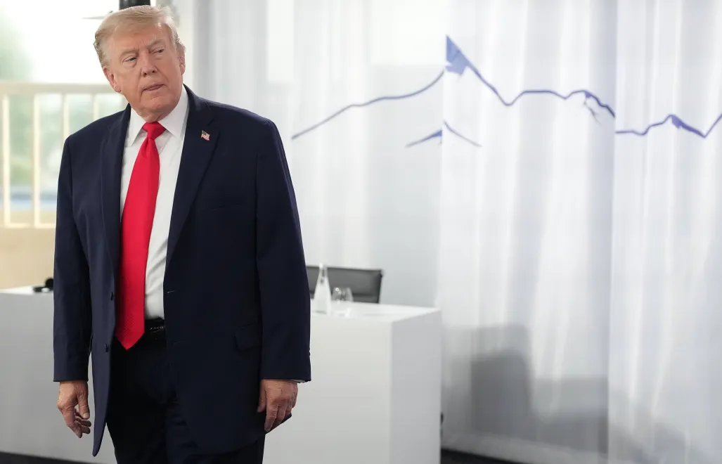 Donald Trump na szczycie G7, fot. PAP/EPA/AP POOL/THIBAULT CAMUS / POOL