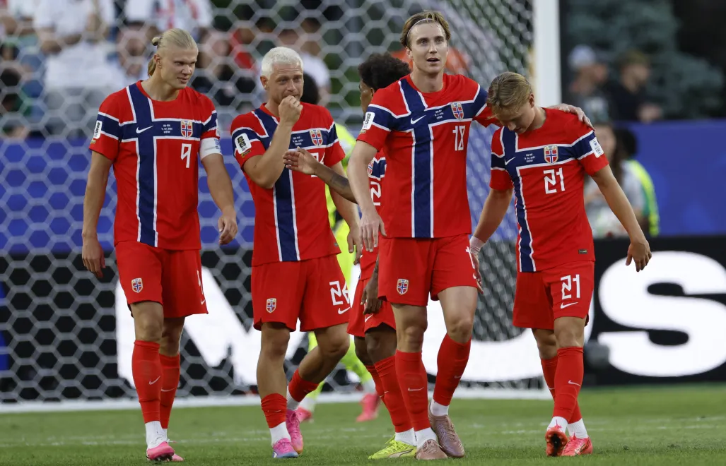 Piłkarze Norwegii. Fot. PAP/EPA/	GREG M. COOPER