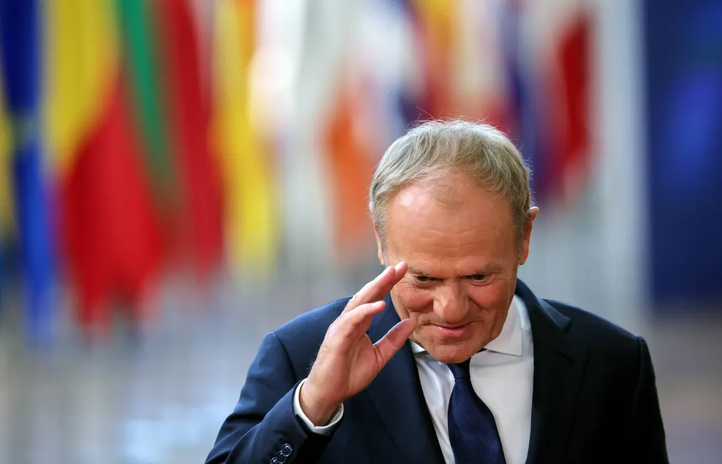 Premier Polski Donald Tusk. Fot. 	OLIVIER MATTHYS