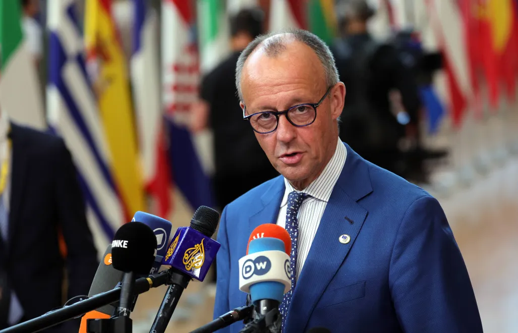 Friedrich Merz. Fot. EPA/OLIVIER MATTHYS