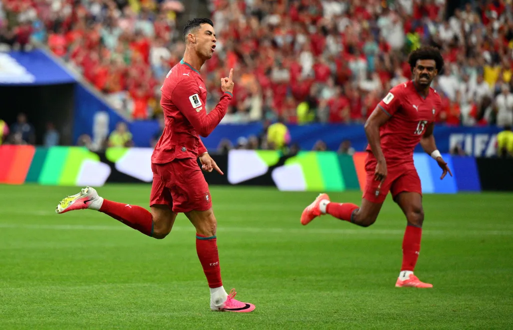 Cristiano Ronaldo. Fot. PAP/EPA/SAM WASSON