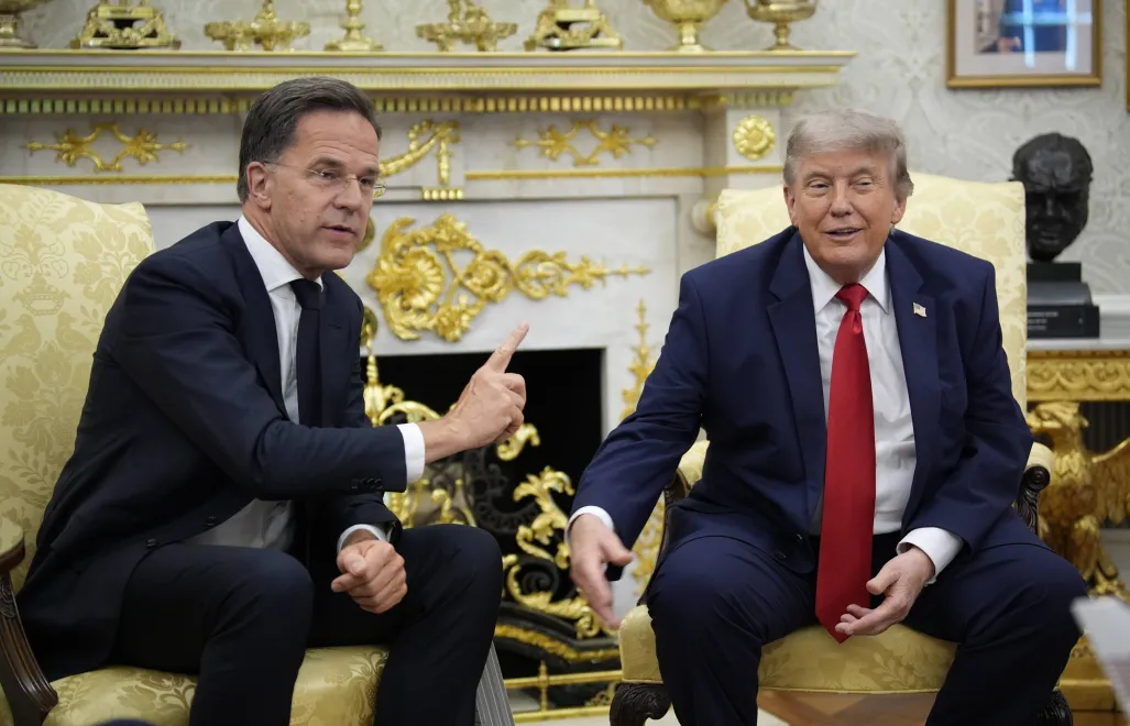 Mark Rutte i Donald Trump Fot. PAP/EPA/YURI GRIPAS / POOL