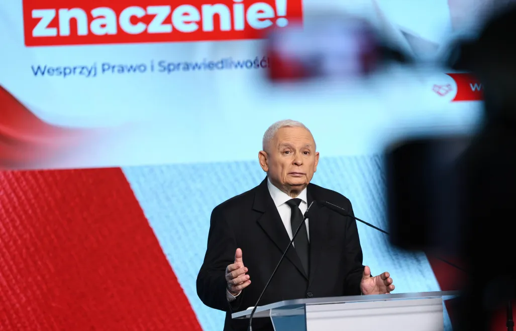 Лидер партии PiS (Право и Cправедливость) Ярослав Качиньский. Fot. PAP/Szymon Pulcyn