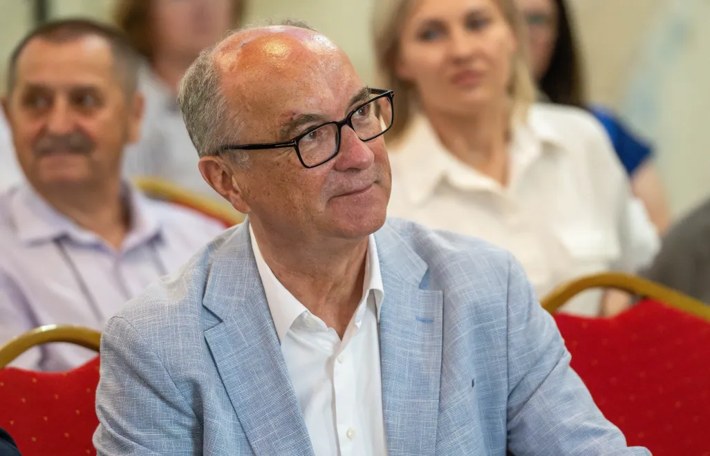Встреча в Рыках с Влодзимежем Чажастым.  Fot. PAP/Wojciech Szubartowski