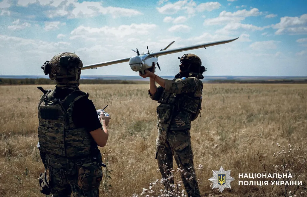 Украинские военные с беспилотниками. Fot. Facebook/Національна поліція України