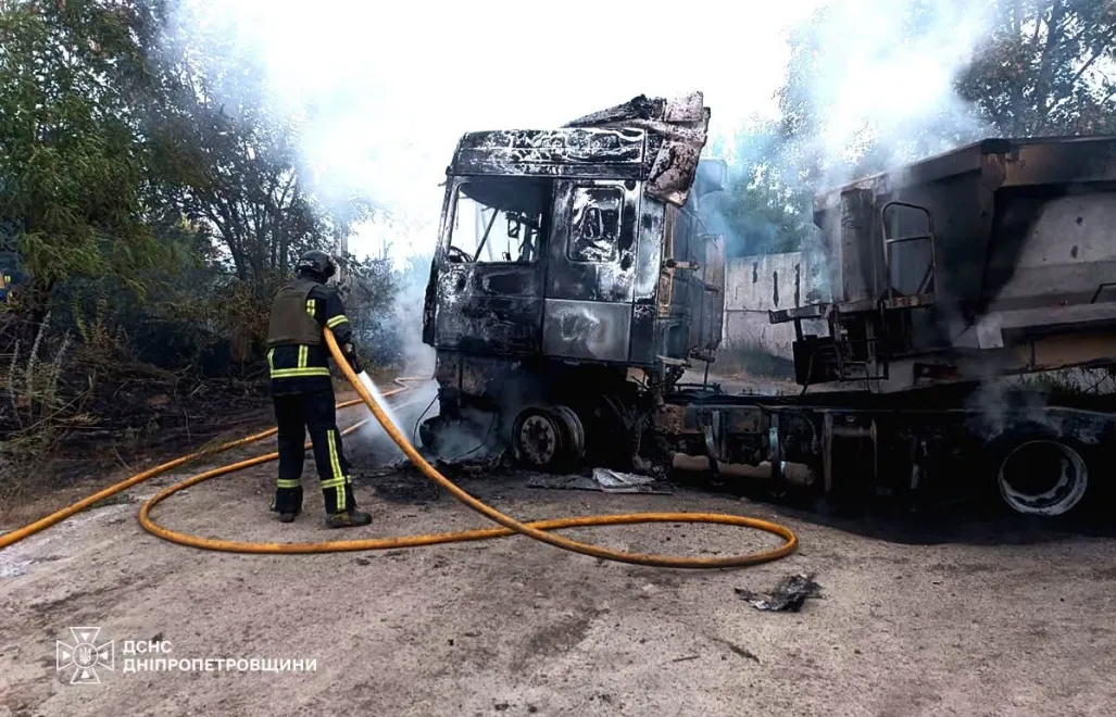 Павлоград после российской атаки.  Fot. Facebook/ДСНС України
