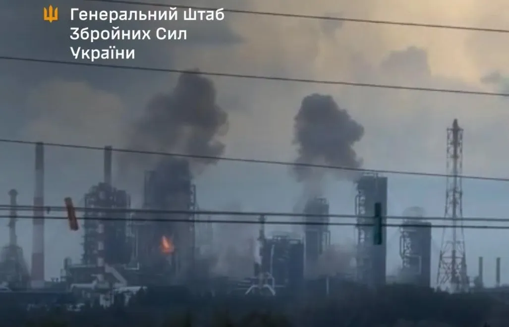 Удар по Омскому НПЗ. Fot. Facebook/Генеральний штаб ЗСУ / General Staff of the Armed Forces of Ukraine