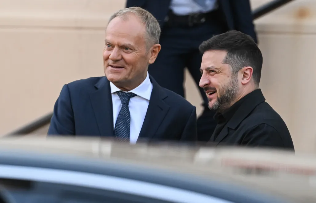 Donald Tusk, Wołodymyr Zełenski Fot. PAP/Wojtek Jargiło