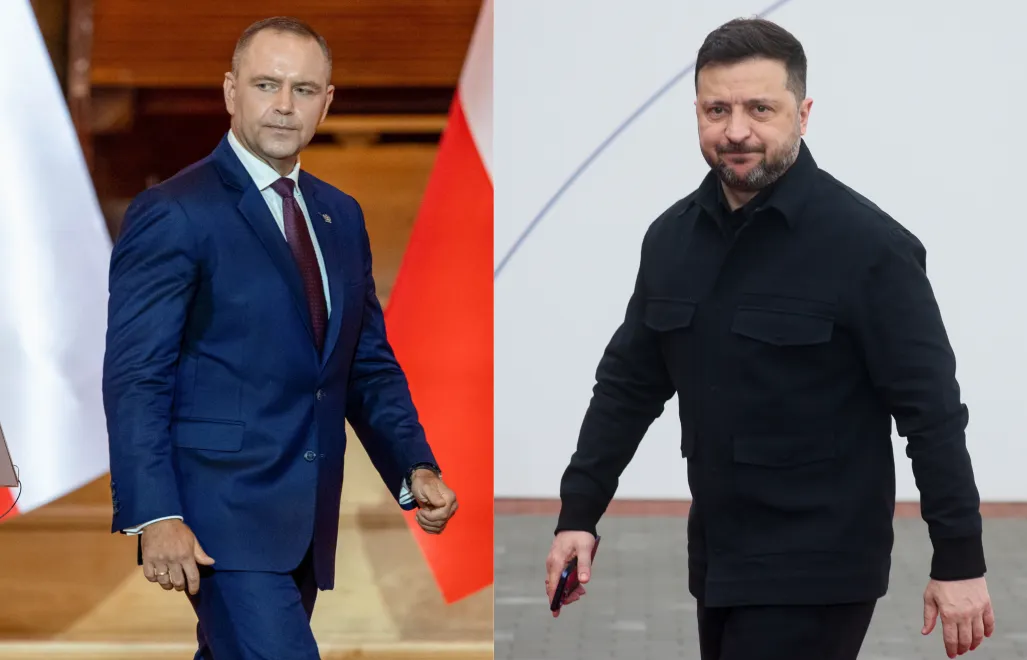 Karol Nawrocki (L) i Wołodymyr Zełenski (P). Fot. PAP/Paweł Jaskółka/Leszek Szymański