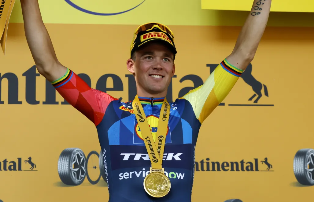 Mads Pedersen. Fot. EPA/YOAN VALAT