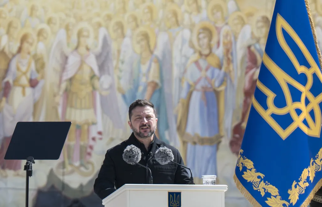 Prezydent Ukrainy Wołodymyr Zełenski. Fot. EPA/MAXYM MARUSENKO