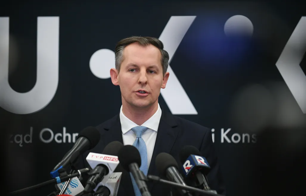 Prezes Urzędu Ochrony Konkurencji i Konsumentów Tomasz Chróstny. Fot. PAP/Marcin Obara