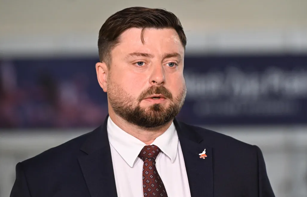 Poseł Konfederacji Krzysztof Tuduj. Fot. PAP/Radek Pietruszka