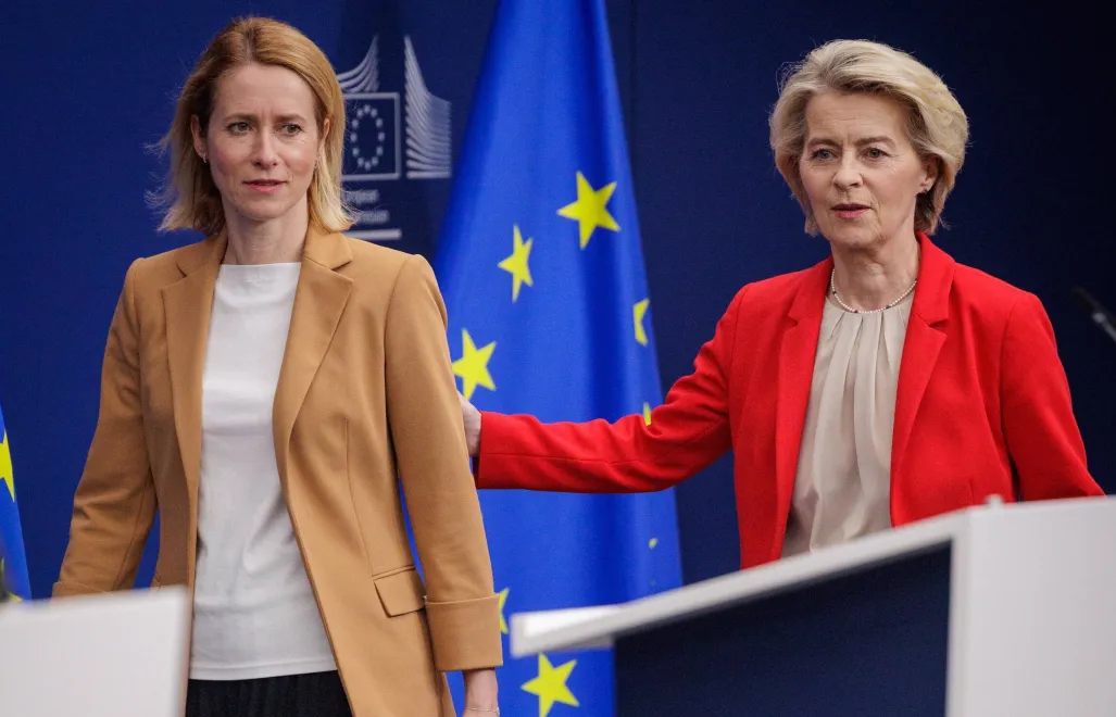 Kaja Kallas i Ursula von der Leyen Fot. PAP/EPA/OLIVIER MATTHYS