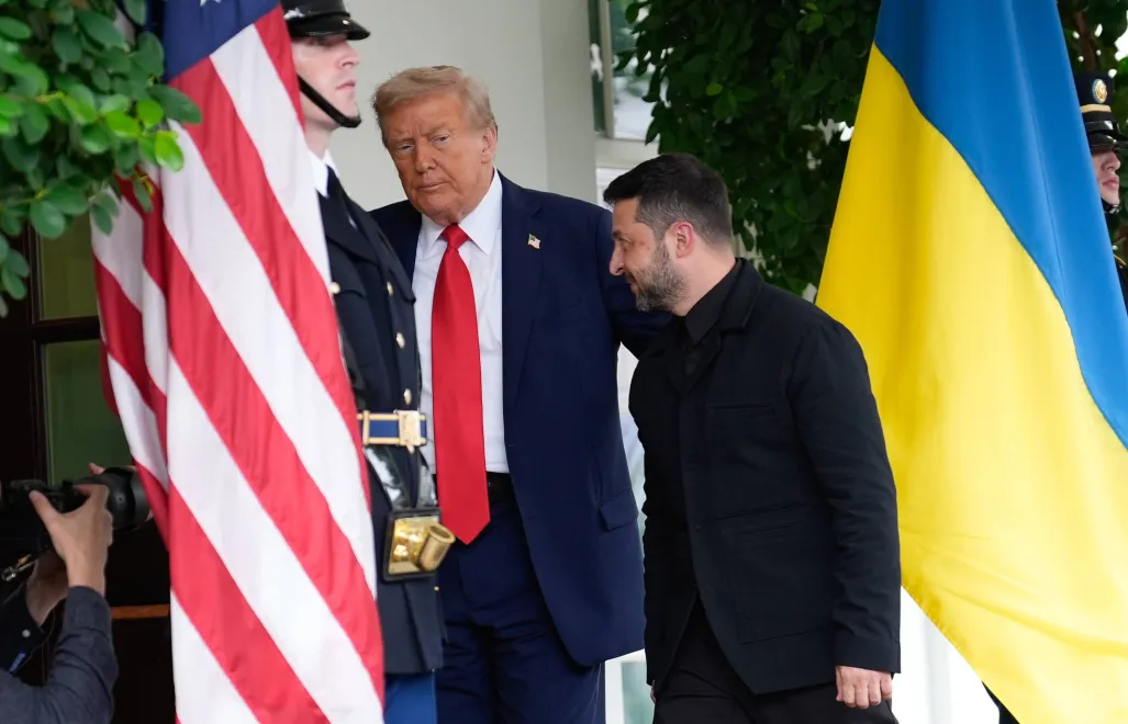 Donald Trump i Wołodymyr Zełenski Fot. PAP/EPA/YURI GRIPAS / POOL