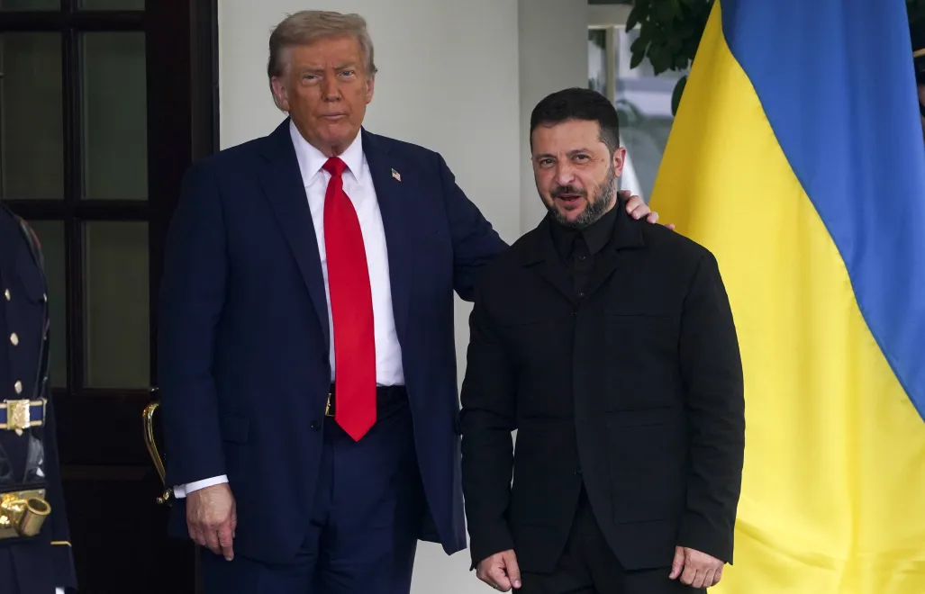 Donald Trump, Wołodymyr Zełenski. Fot. PAP/EPA/WILL OLIVER 