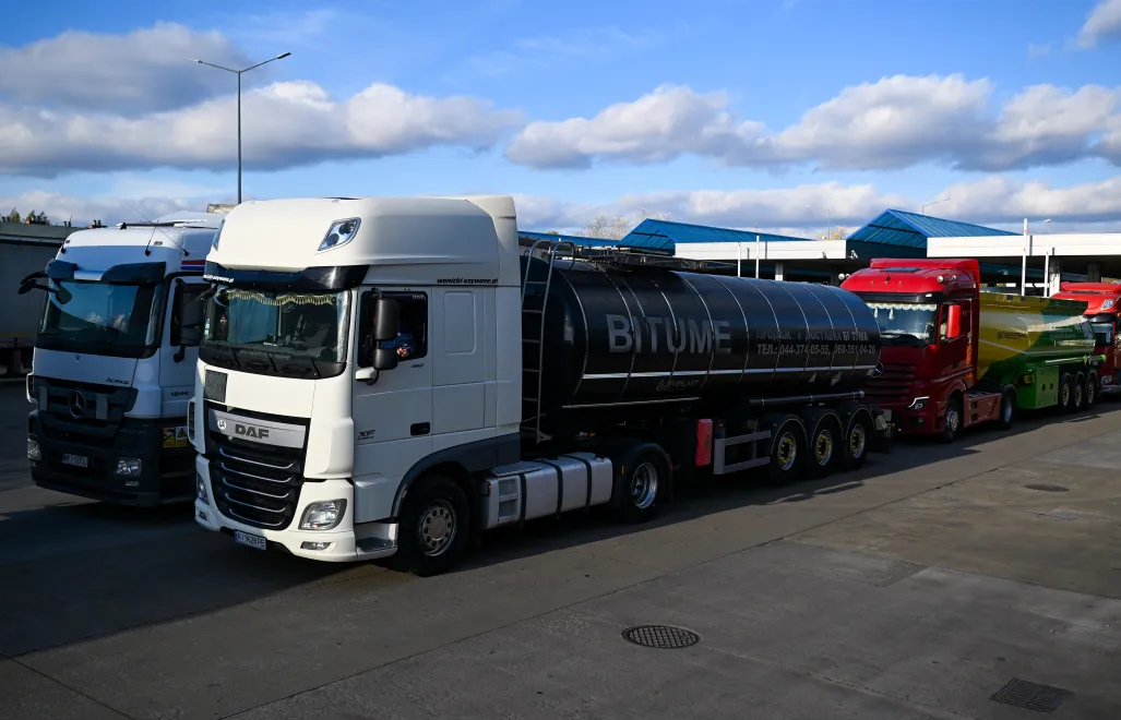 Road freight carriers. Photo: PAP/Wojtek Jargiło
