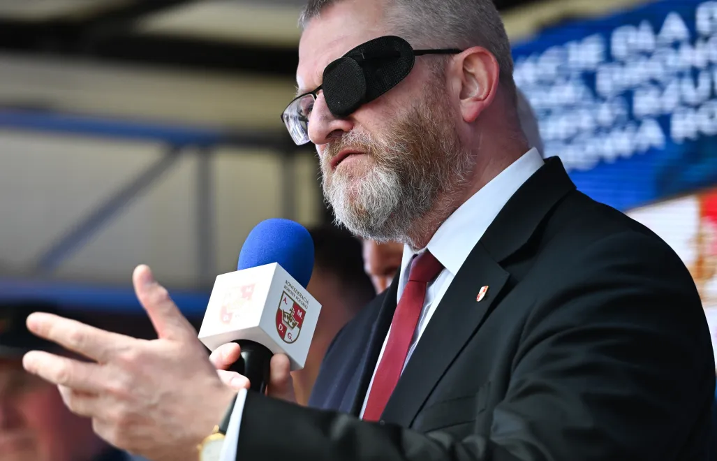 Grzegorz Braun. Fot. PAP/	Wojtek Jargiło