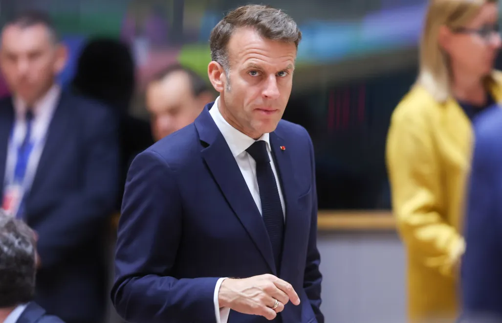 Prezydent Francji Emmanuel Macron. Fot. PAP/EPA/OLIVIER HOSLET
