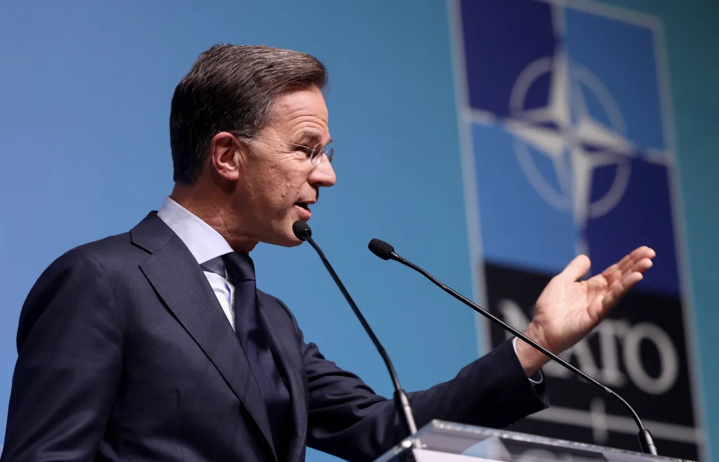 Sekretarz generalny NATO Mark Rutte. Fot. PAP/EPA/GEORGI LICOVSKI