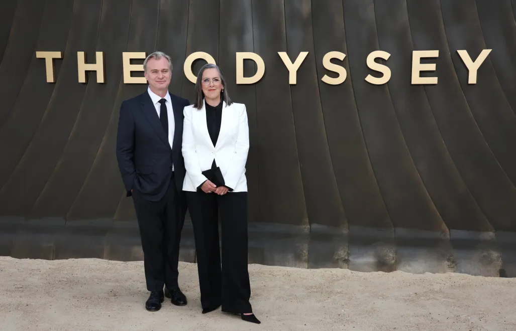 Brytyjski reżyser Christopher Nolan i brytyjska producentka Emma Thomas. Fot. PAP/EPA/ANDY RAIN